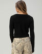 FULL TILT 3 Tie Front Womens Pointelle Cardigan image number 4