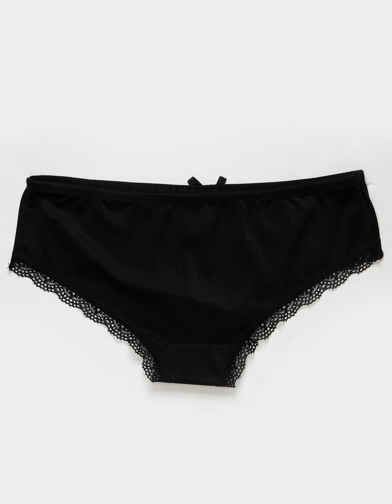 LOVE LIBBY Satin Lace Trim Cheeky Panties image number 1