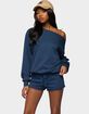 EDIKTED Juana Off Shoulder Lightweight Sweatshirt image number 1