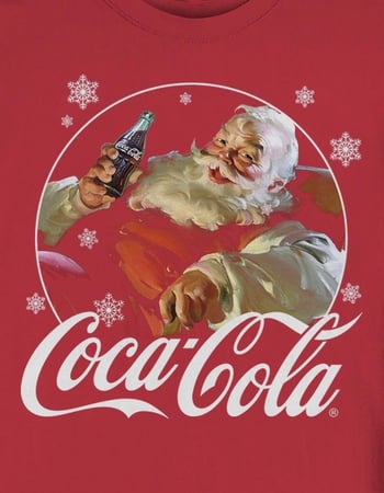 COCA-COLA Santa Snowflakes Unisex Crewneck Sweatshirt Alternative Image