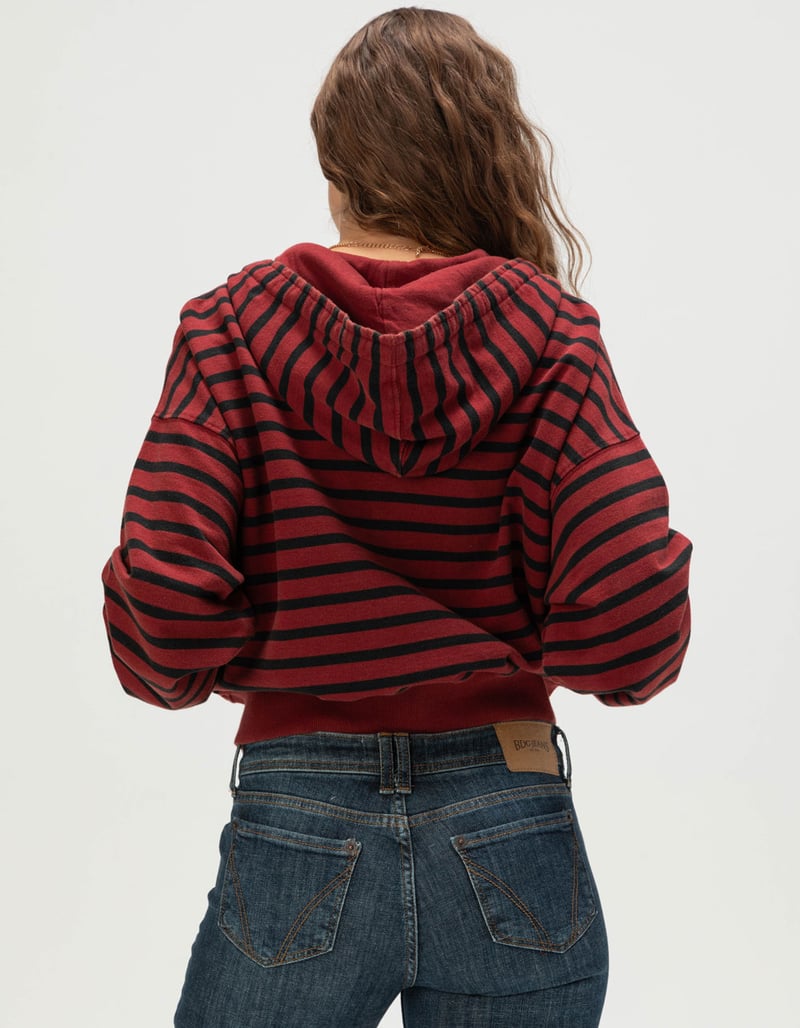 BDG Urban Outfitters Womens Stripe Zip-Up Hoodie image number 3