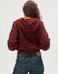 BDG Urban Outfitters Womens Stripe Zip-Up Hoodie image number 4