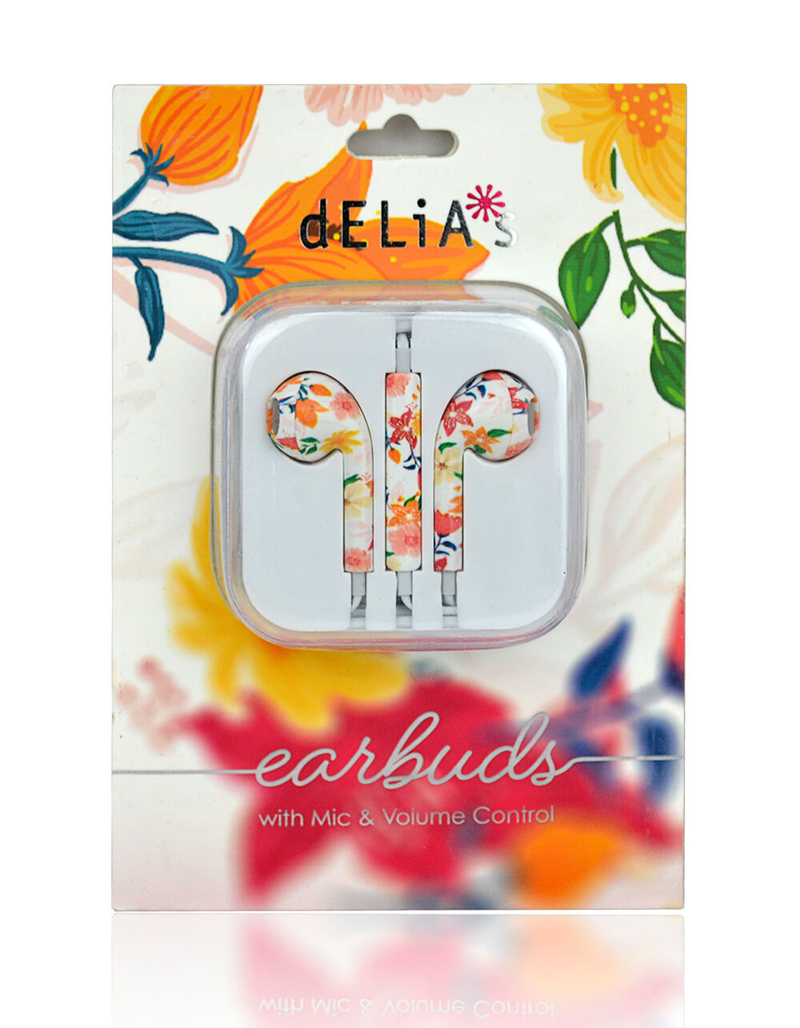 GABBA GOODS Delias White Floral Earbuds image number 0