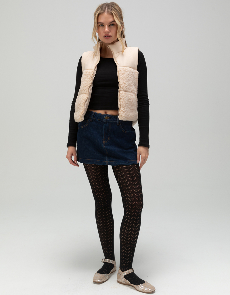 RSQ Womens Nylon Sherpa Vest image number 1