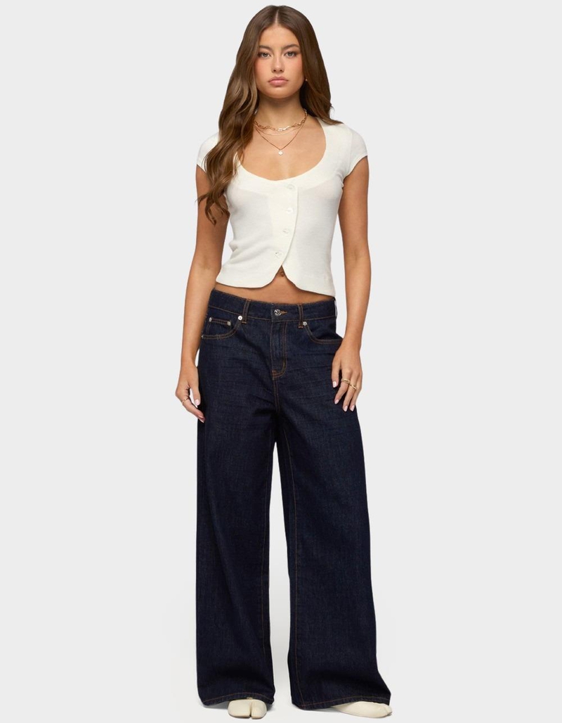 EDIKTED Juanita Low Rise Baggy Jeans image number 3