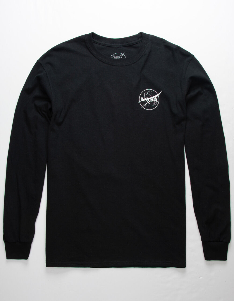 NEON RIOT NASA Center Flag Mens T-Shirt image number 0