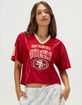 SAN FRANCISCO 49ERS Fight Song Womens Crop Mesh Jersey image number 1