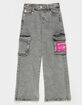 TRUE RELIGION Leila Girls High Rise Wide Leg Cargo Jeans image number 1