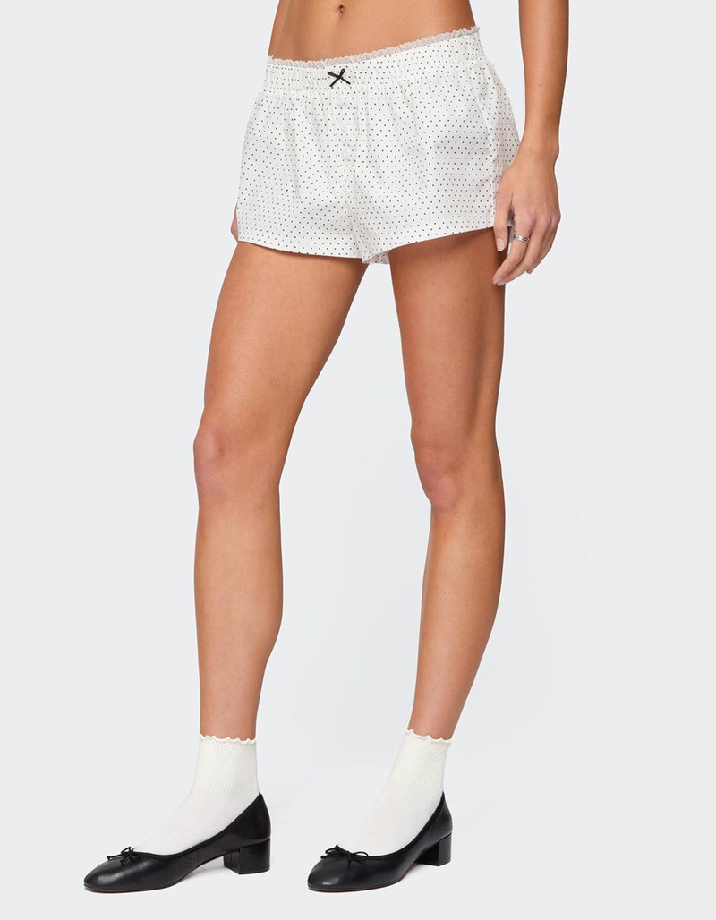 EDIKTED Lexa Polka Dot Boxer Shorts image number 2