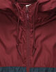 INDEPENDENT TRADING COMPANY Lightweight Maroon & Navy Mens Windbreaker image number 2