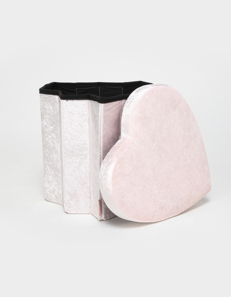 JUICY COUTURE Lidded Collapsible Heart Shaped Storage Cube image number 0