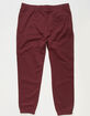 RSQ Knee Seam Mens Burgundy Sweatpants image number 5
