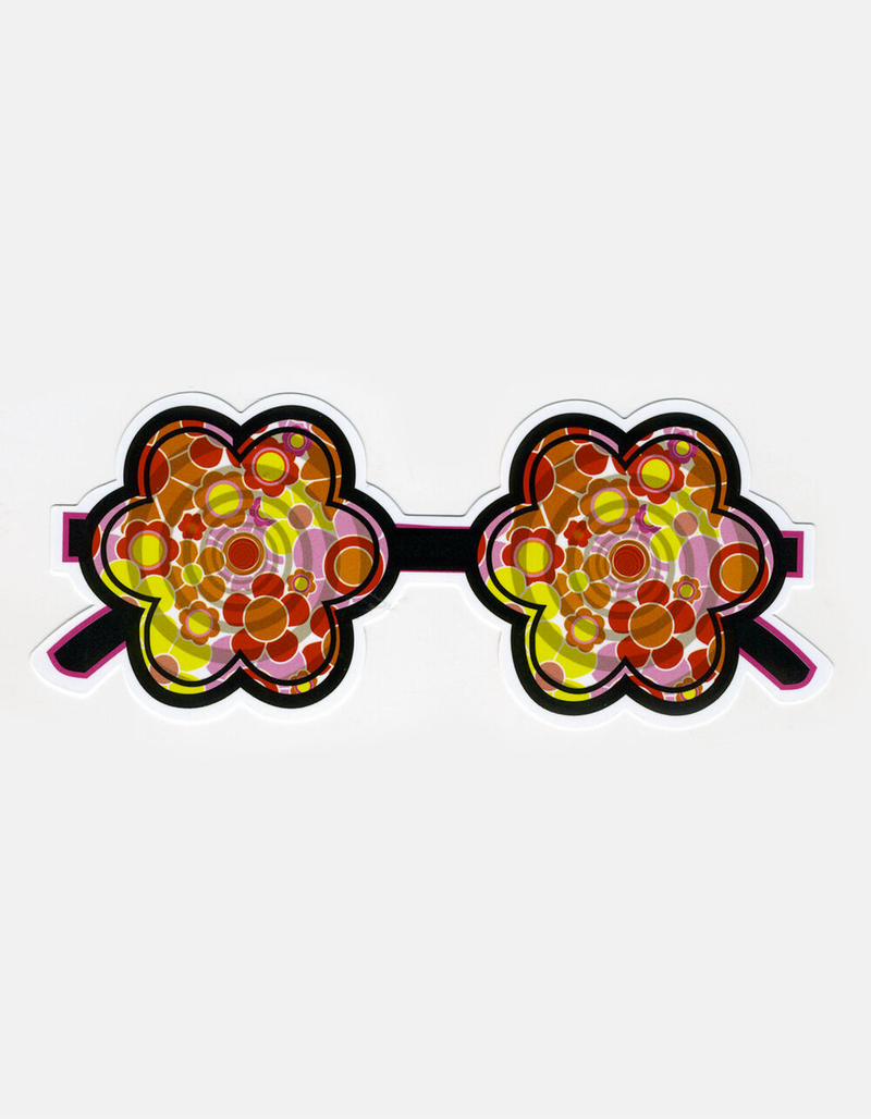 90s Floral Sunglasses Sticker image number 0