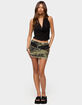 EDIKTED Nadyah Studded Camo Denim Mini Skirt image number 4