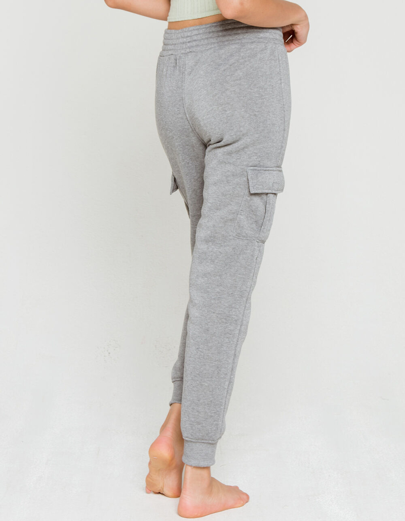 FULL CIRCLE TRENDS Cargo Womens Gray Jogger Sweatpants image number 3