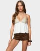 EDIKTED Hallie Sequin Babydoll Halter Top image number 1