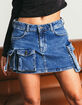 NOISY MAY Janel Denim Cargo Mini Skirt image number 2