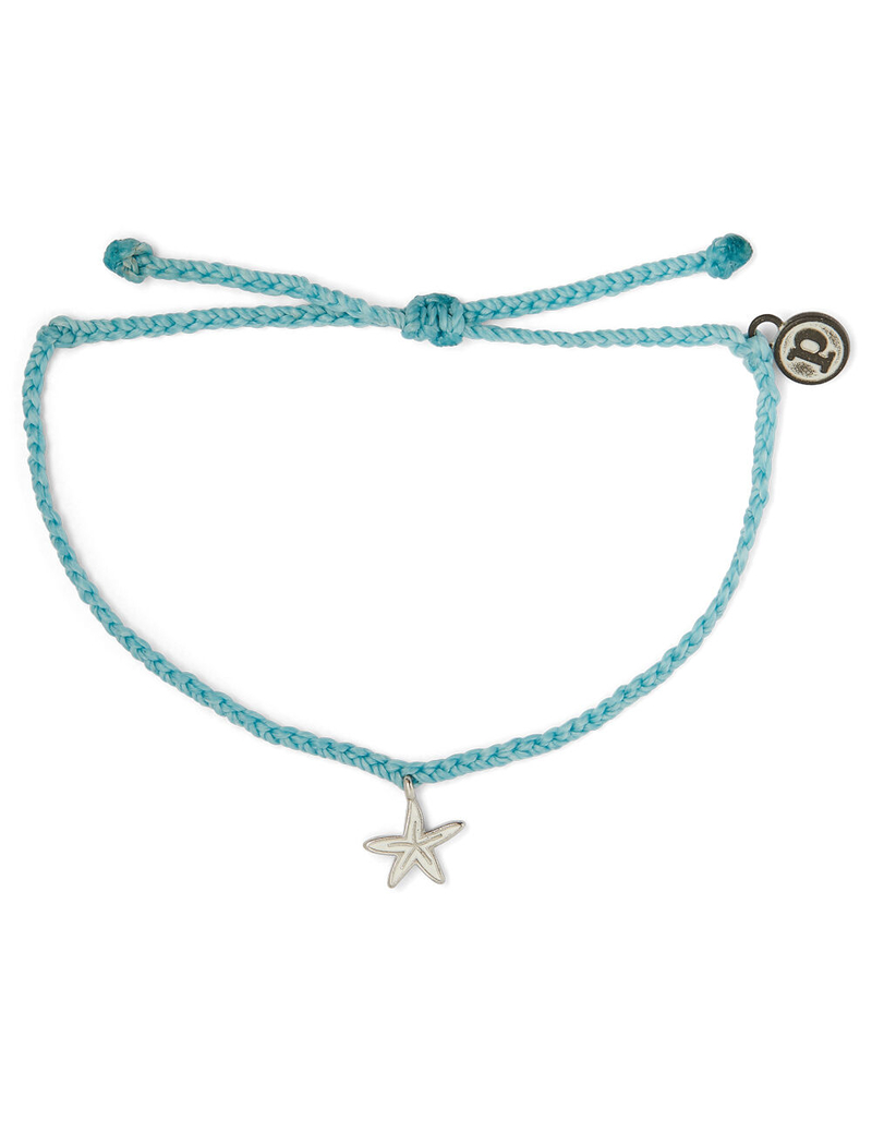 PURA VIDA Silver Enamel Starfish White Bracelet image number 0