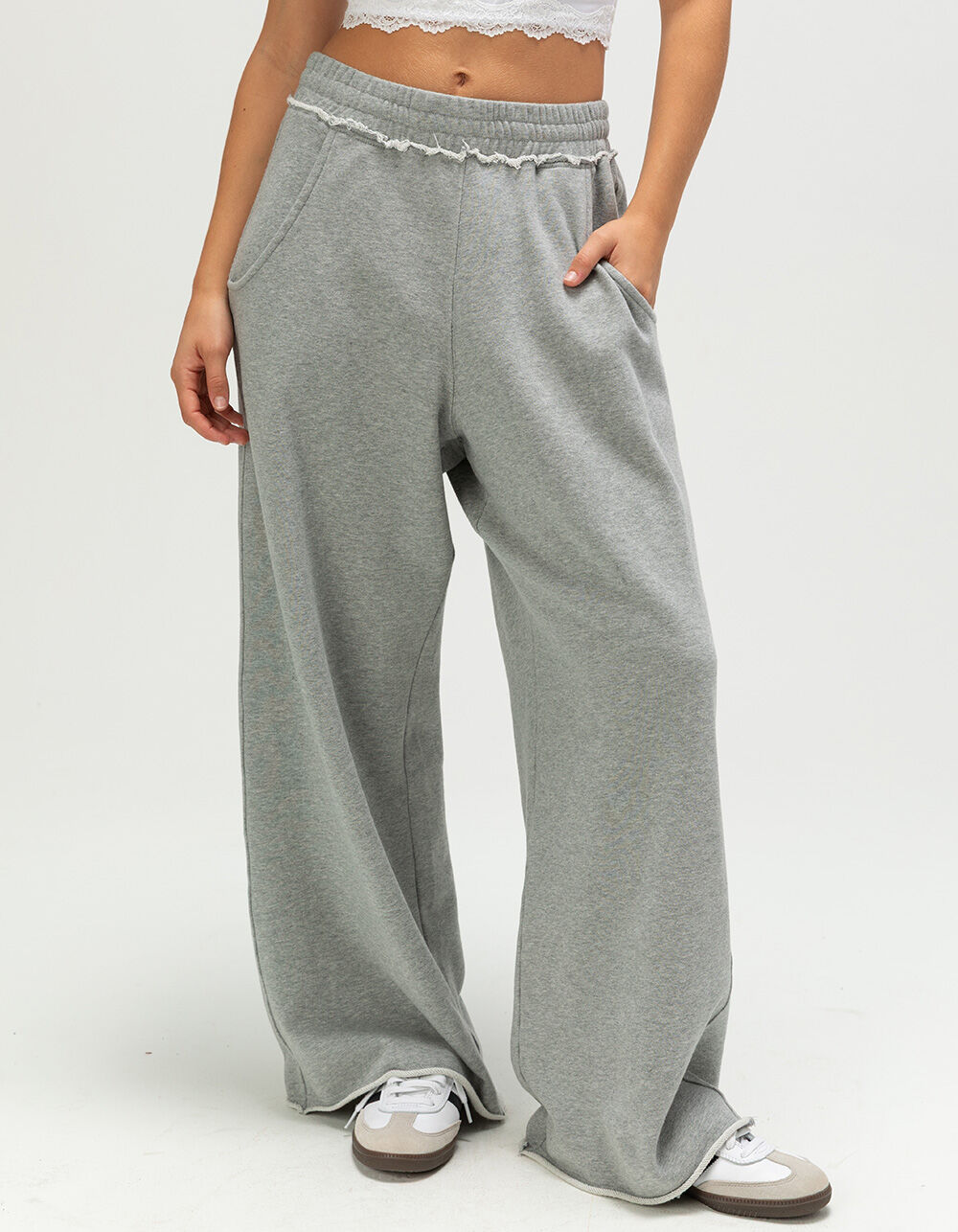 RSQ Womens Low Rise Sweatpants - HEATHER GRAY | Tillys