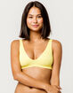 FULL TILT Seamless V-Neck Yellow Bralette image number 2