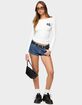 EDIKTED Hanson Pinstripe Denim Shorts image number 5