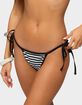 EDIKTED Mckayla Striped String Bikini Bottoms image number 2