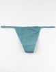 FULL TILT Seamless String Medium Blue Thong image number 1