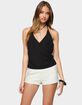 EDIKTED Carmel V-Neck Halter Top image number 1
