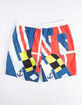 UNCLE RALPH Nautical Flag Mens Volley Shorts image number 2