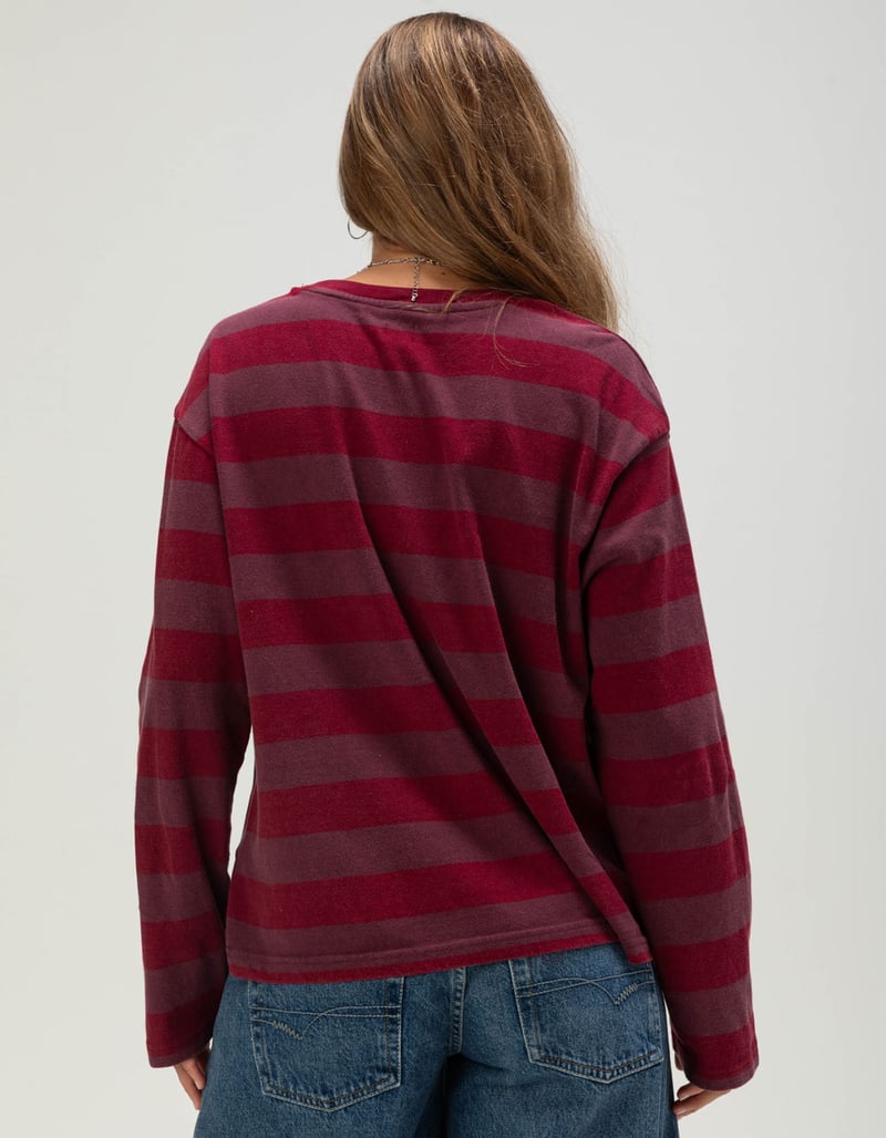 BDG Urban Outfitters Kai Womens Boxy Long Sleeve Stripe Tee image number 3