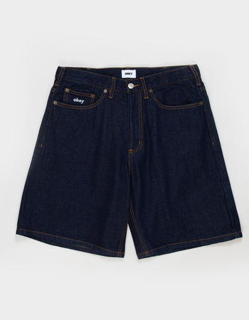 OBEY Bigwig Mens Baggy Denim Shorts Primary Image