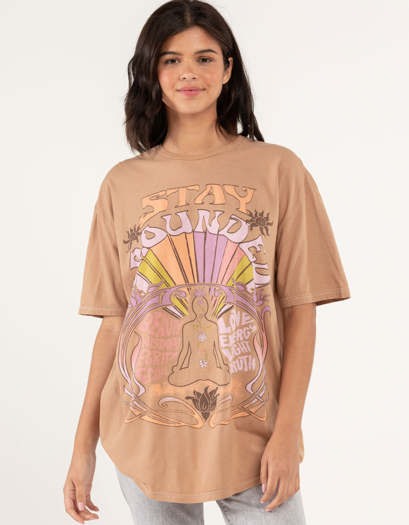PROJECT SOCIAL T Stay Grounded Womens Oversized Tee image number 0