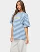 EDIKTED Chill Girl Striped Oversized Tee image number 2