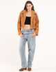 STOOSH Womens Suede Sherpa Jacket image number 5