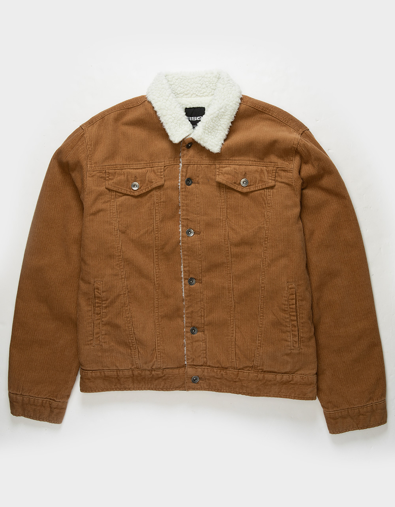 RSQ Mens Sherpa Corduroy Trucker Jacket image number 1