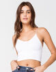 FULL TILT Lace Back Strappy Seamless White Womens Cami image number 1