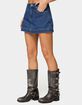 EDIKTED Felica High Rise Denim Mini Skort image number 2