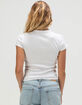 FULL TILT Plumeria Womens Baby Tee image number 4