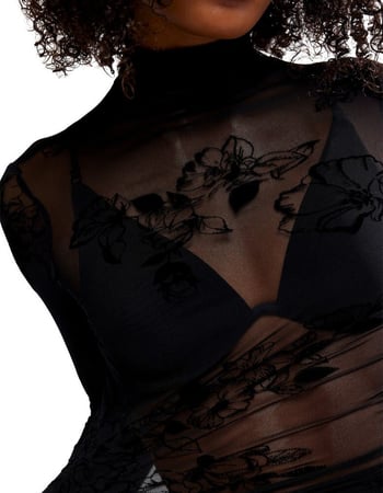 FREE PEOPLE You Decide Womens Sheer Long Sleeve Top Alternative Image