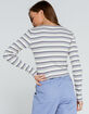 DICKIES Stripe Rib Womens Tee image number 3