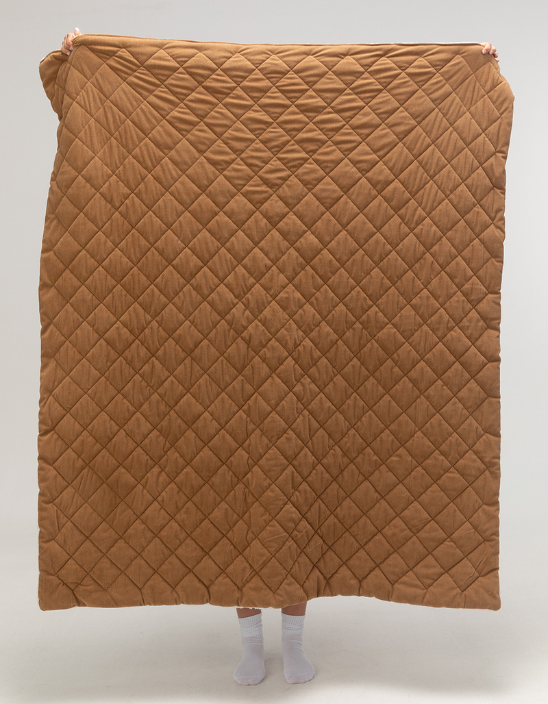 TILLYS HOME Corduroy Sherpa Throw Blanket image number 3