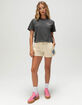 RIOT SOCIETY LA Embroidered Womens Crop Tee image number 2