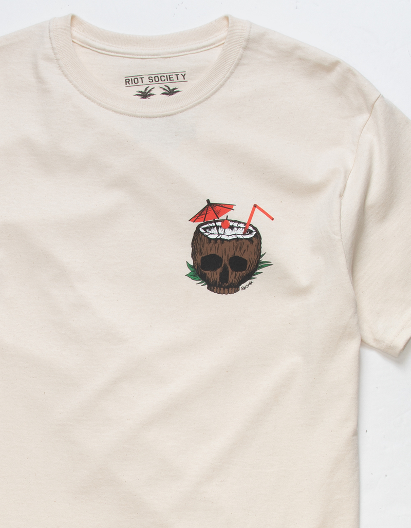 RIOT SOCIETY Coconut Skull Mens Tee image number 1
