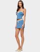 EDIKTED Pheobe Contrast Knit Mini Skirt image number 4