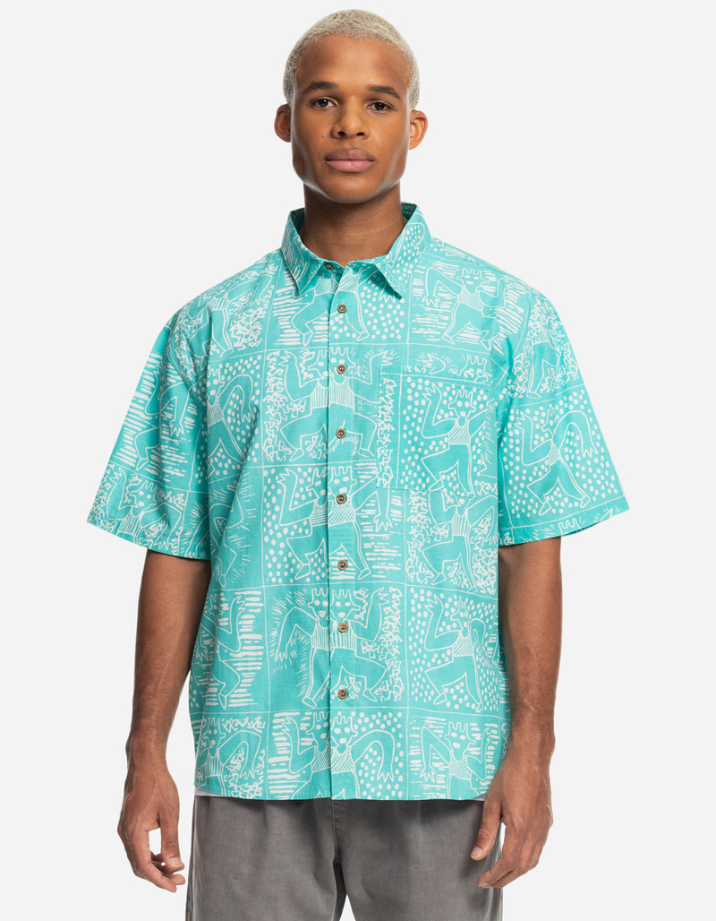 QUIKSILVER x Stranger Things The Mike Tribal Mens Button Up Shirt  image number 0