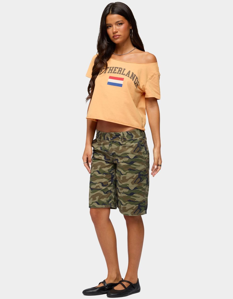 EDIKTED Netherlands Off Shoulder Tee image number 3