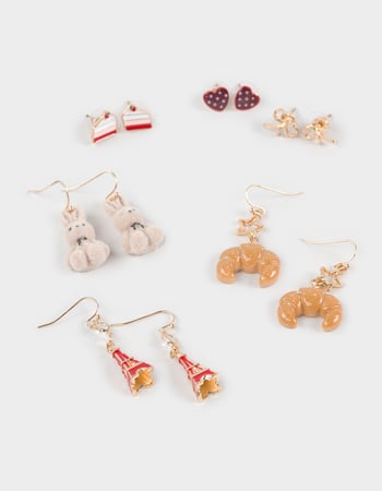 FULL TILT 6 Pack Bunny/Croissant Earrings Primary Image