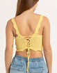 GENERATION K Crochet Tie Back Womens Top image number 2