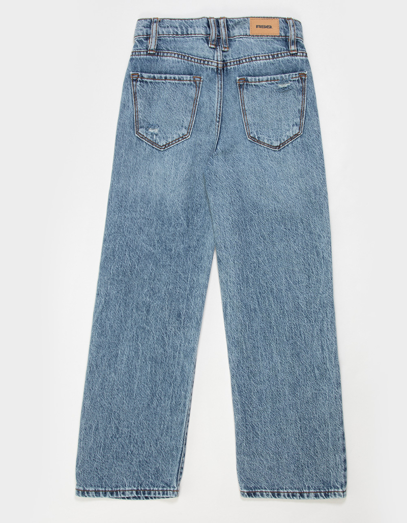 RSQ Girls High Rise Destructed Wide Leg Jeans image number 1