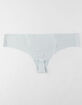 FULL TILT Love Me Now Laser Cut Light Blue Thong image number 2